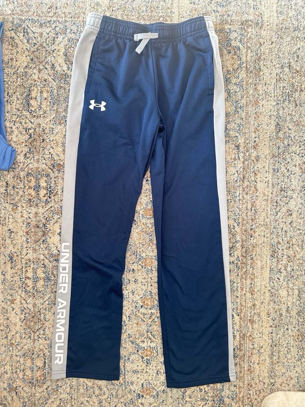 Under Armour Boy's Blue Gray UA Brawler 2.0 Pants Youth Medium Loose